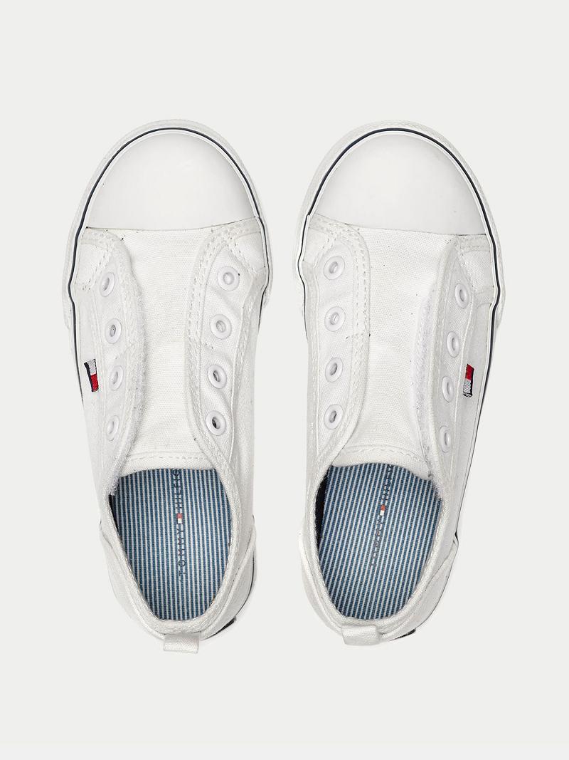 Lány Tommy Hilfiger White Laceless Tornacipő Fehér | HU 1995QMA